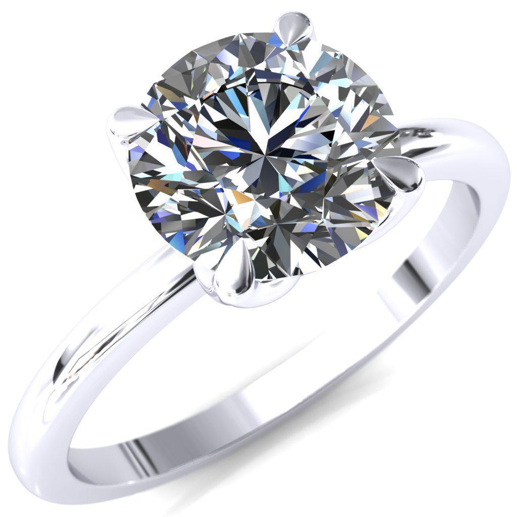 Oval Cut Diamond Engagement Ring in Platinum Claw Set With Pavé Shoulders -  Blair and Sheridan